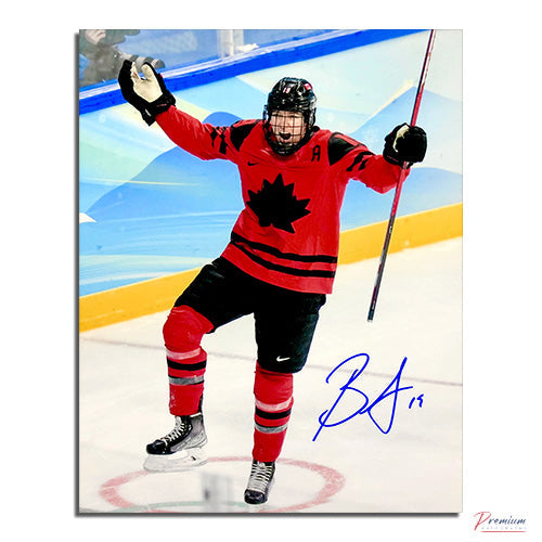 Brianne Jenner Team Canada Signed 8x10 Photograph Goal Celebration