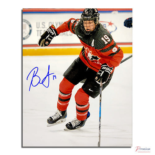 Brianne Jenner Team Canada Signed 8x10 Photograph on the Attack