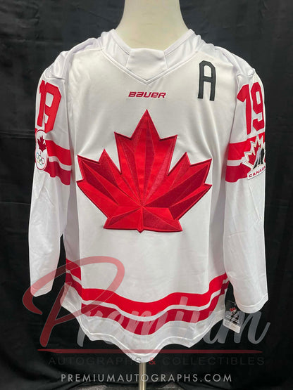 Brianne Jenner Olympic Team Canada Autographed Bauer WHITE jersey