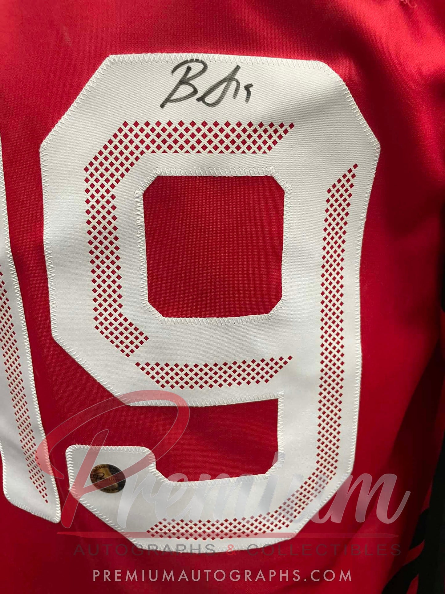 Brianne Jenner Olympic Team Canada Autographed Bauer RED jersey