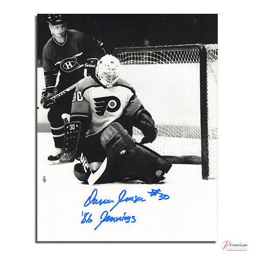 Darren Jenson Philadelphia Flyers Signed 8x10 Photograph /w 86 Jennings Inscription