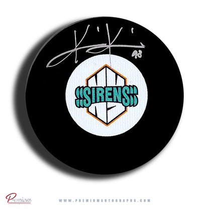 Kristyna Kaltounkova New York Sirens PWHL Autographed Puck