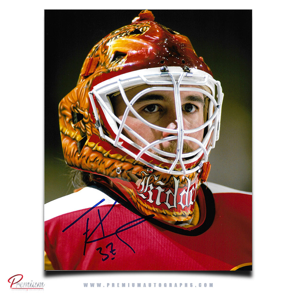 Trevor Kidd Calgary Flames Autographed 8x10 Photograph Closeup Mask (2)
