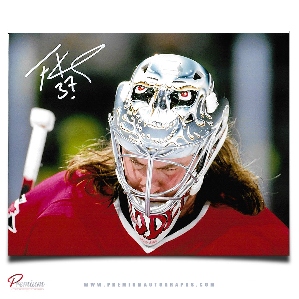 Trevor Kidd Carolina Hurricanes Autographed 8x10 Photograph Closeup Mask
