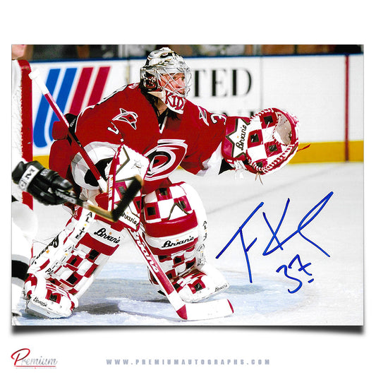 Trevor Kidd Carolina Hurricanes Autographed 8x10 Photograph Focused
