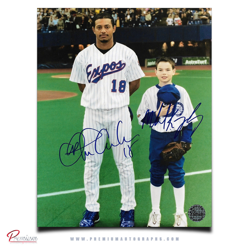 Orlando Cabrera & Mikael Kingsbury Montreal Expos Signed 8x10 Photographed