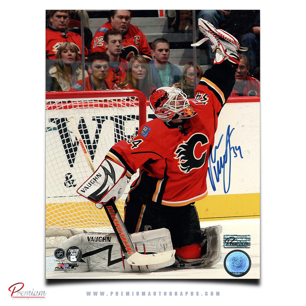 Miikka Kiprusoff Calgary Flames Autographed 8x10 Photograph Great Glove Save!