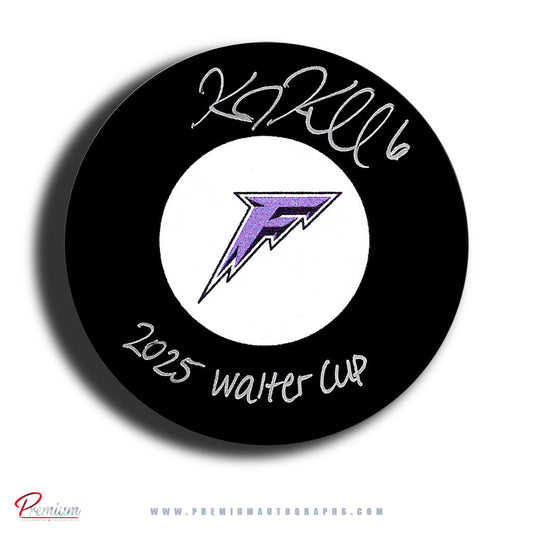 Katy Knoll Minnesota Frost PWHL Autographed Puck w/ 2025 Walter Cup Inscription