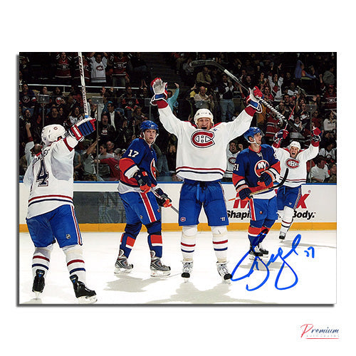 Alex Kovalev Montreal Canadiens Signed 8x10 Photograph Goal Celebration