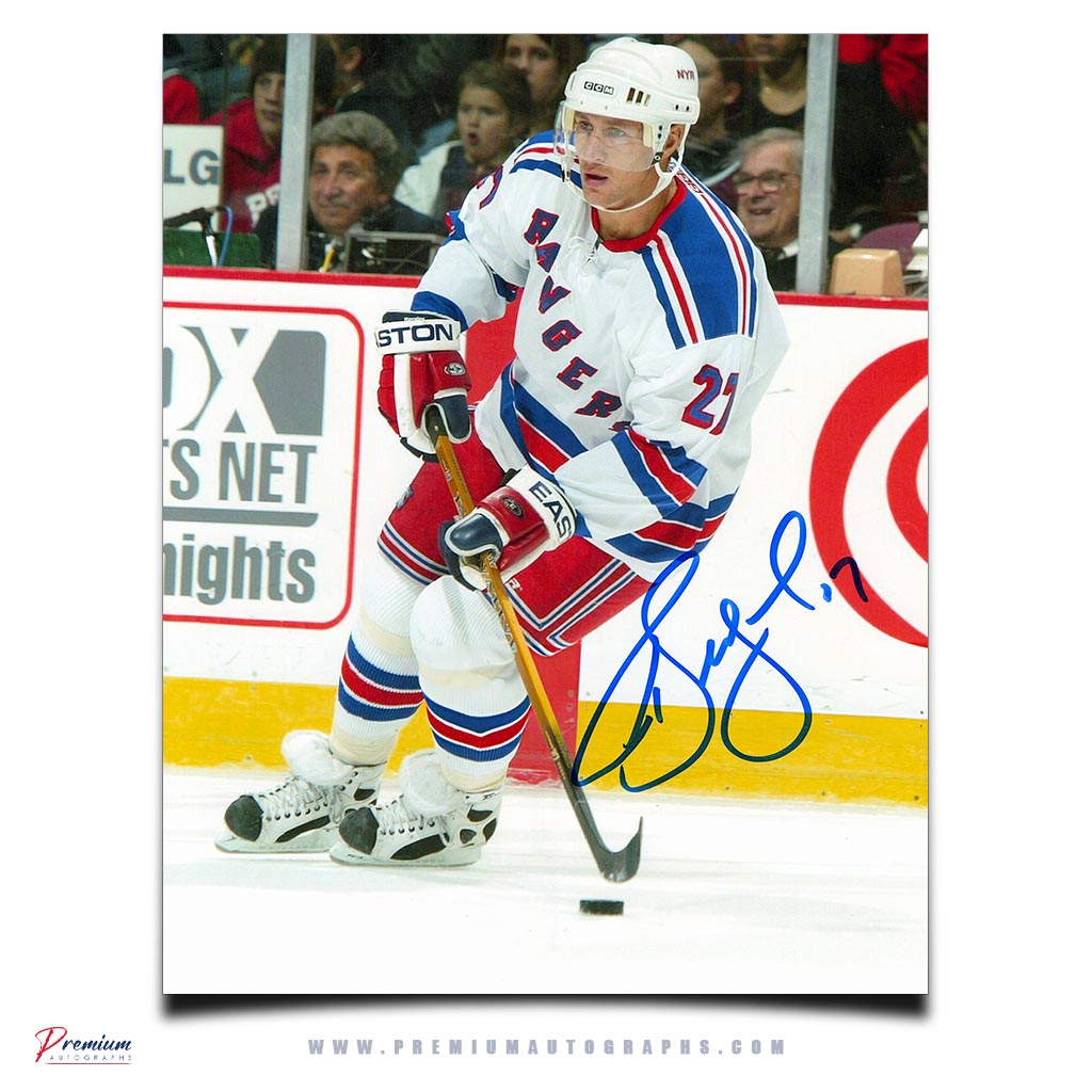 Alex Kovalev New York Rangers Signed 8x10 Photograph Puck Possession