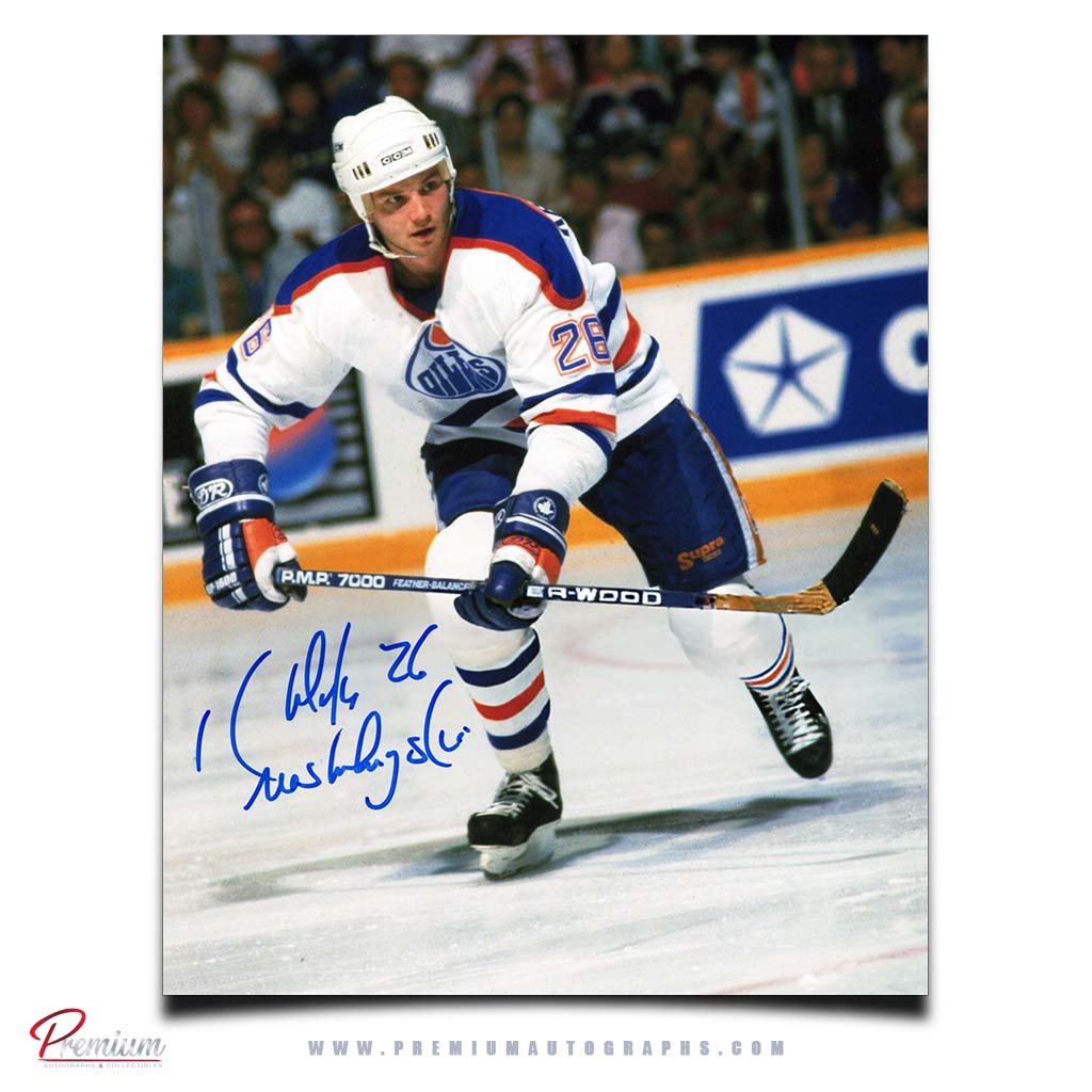 Mike Krushelnyski Edmonton Oilers Autographed 8x10 Photograph Skating