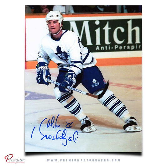 Mike Krushelnyski Toronto Maple Leafs Autographed 8x10 Photograph Focused