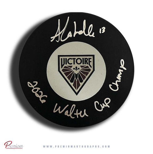 Alexandra Labelle Autographed Montreal Victoire Puck w/ 2026 Walter Cup Champ Inscription