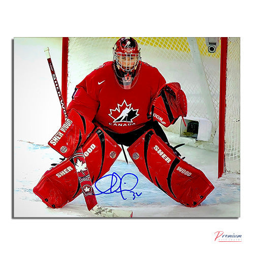 Charline Labonte Team Canada Signed 8x10 Photograph Stance