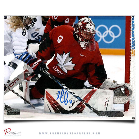 Genevieve Lacasse Team Canada Autographed 8x10 Battle in Front