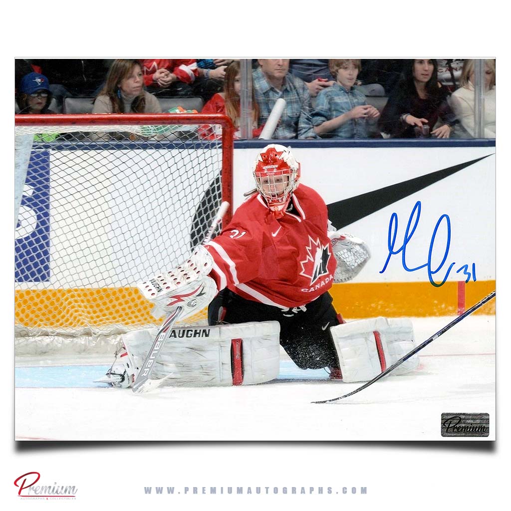 Genevieve Lacasse Team Canada Autographed 8x10 Stick Save