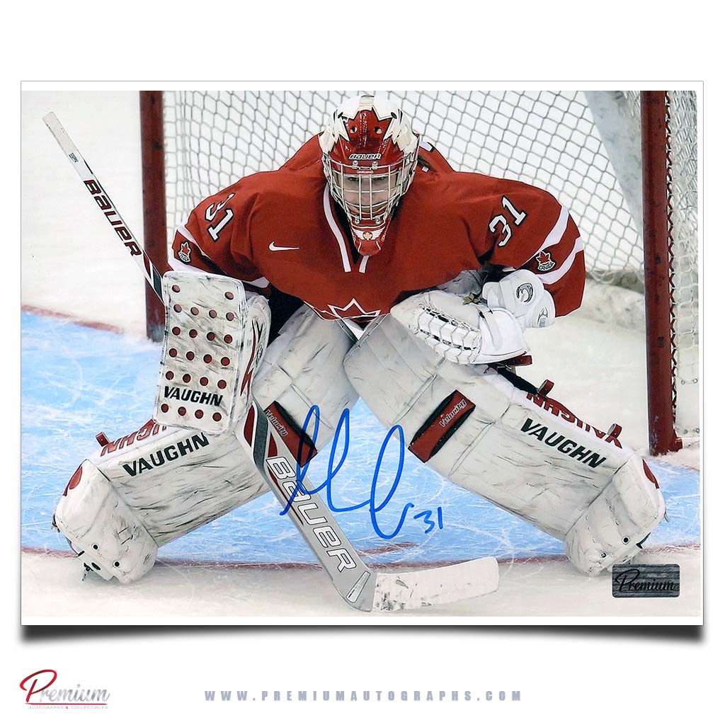 Genevieve Lacasse Team Canada Autographed 8x10 Top on the Paint