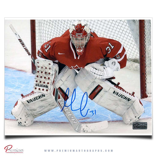 Genevieve Lacasse Team Canada Autographed 8x10 Top on the Paint