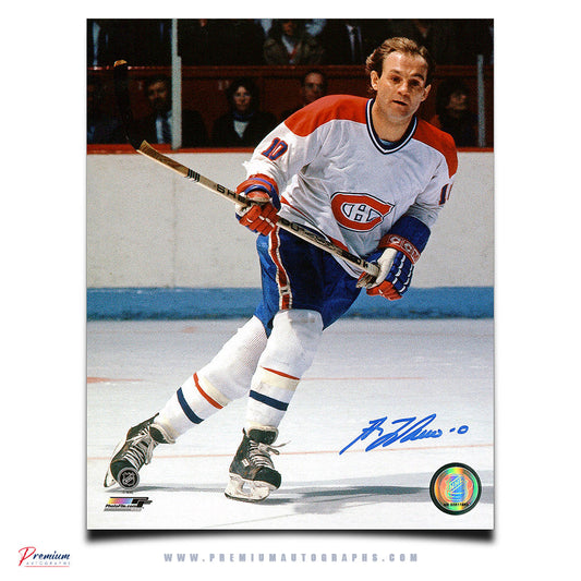 Guy Lafleur Montreal Canadiens Signed 8x10 Photograph On the Rush