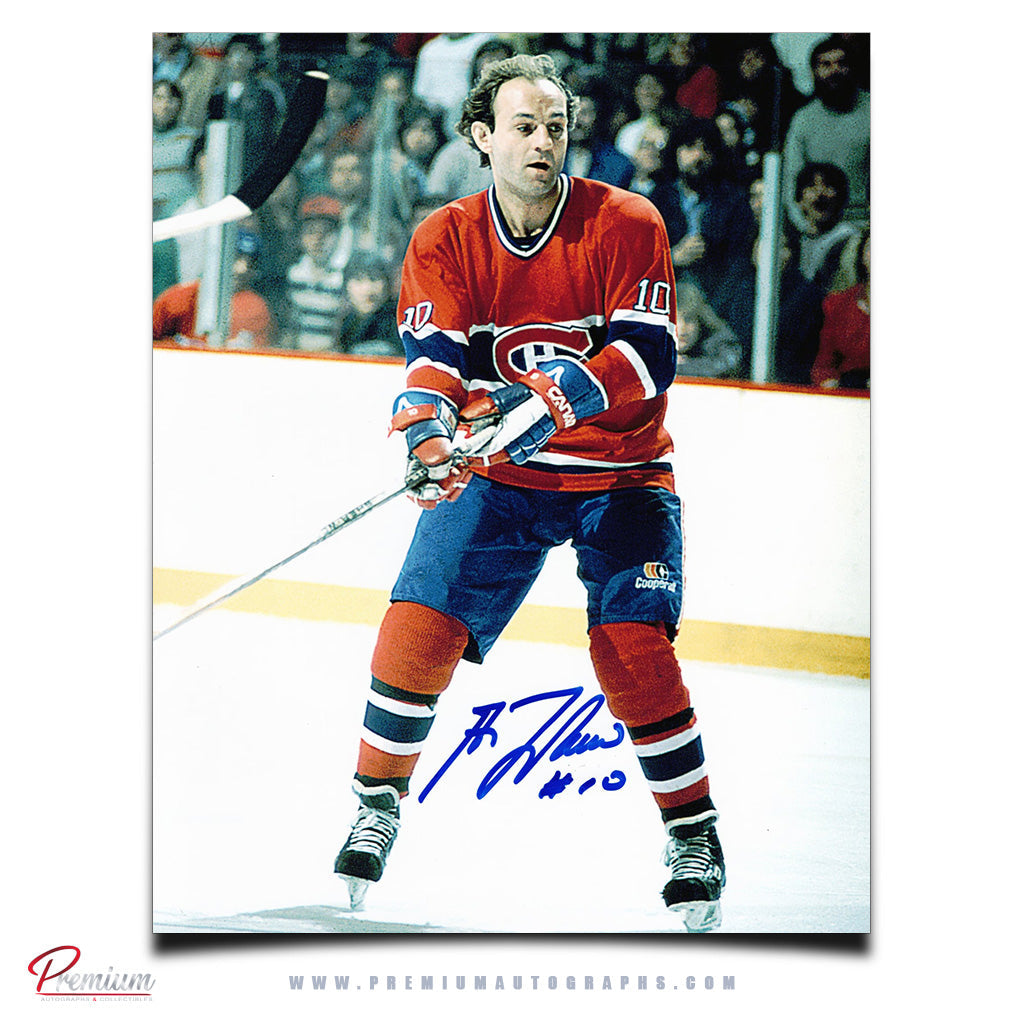 Guy Lafleur Montreal Canadiens Autographed 8x10 Hockey Hall of Fame Photograph