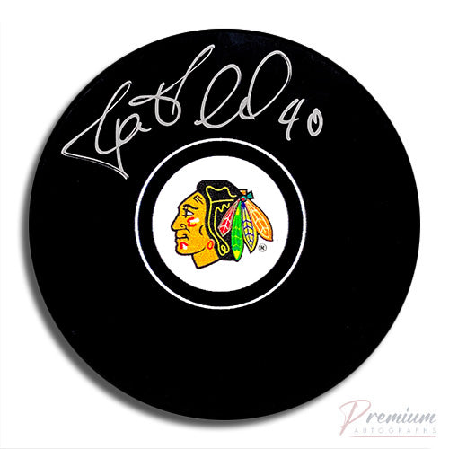 Patrick Lalime Chicago Blackhawks Signed Puck