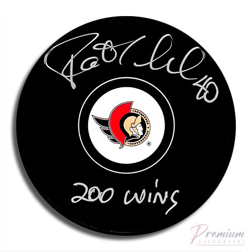 Patrick Lalime Ottawa Senators Signed Puck w/ 200 Wins Inscription