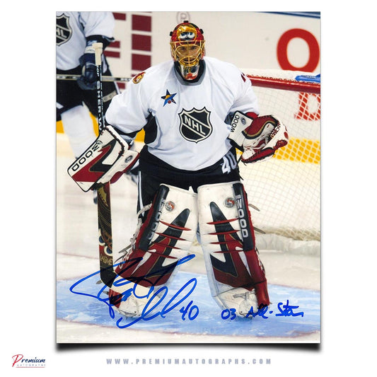 Patrick Lalime 2003 NHL All-Stars Signed 8x10 Photograph w/ 03 All-Stars Inscription