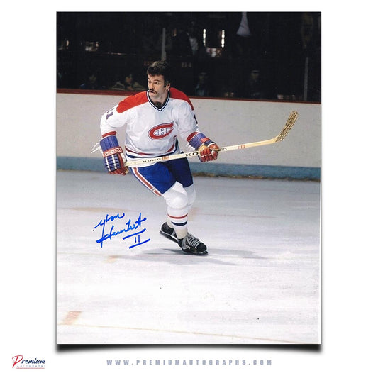 Yvon Lambert Montreal Canadiens Signed 8x10 Photograph White Jersey