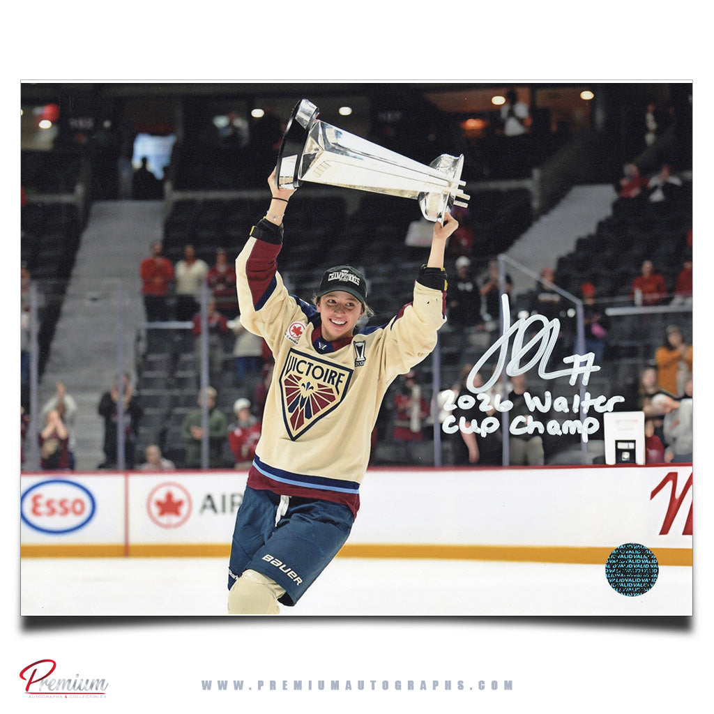 Jade Downie-Landry Montreal Victoire Autographed 8x10 Photograph 2026 Walter Cup Champs Inscription