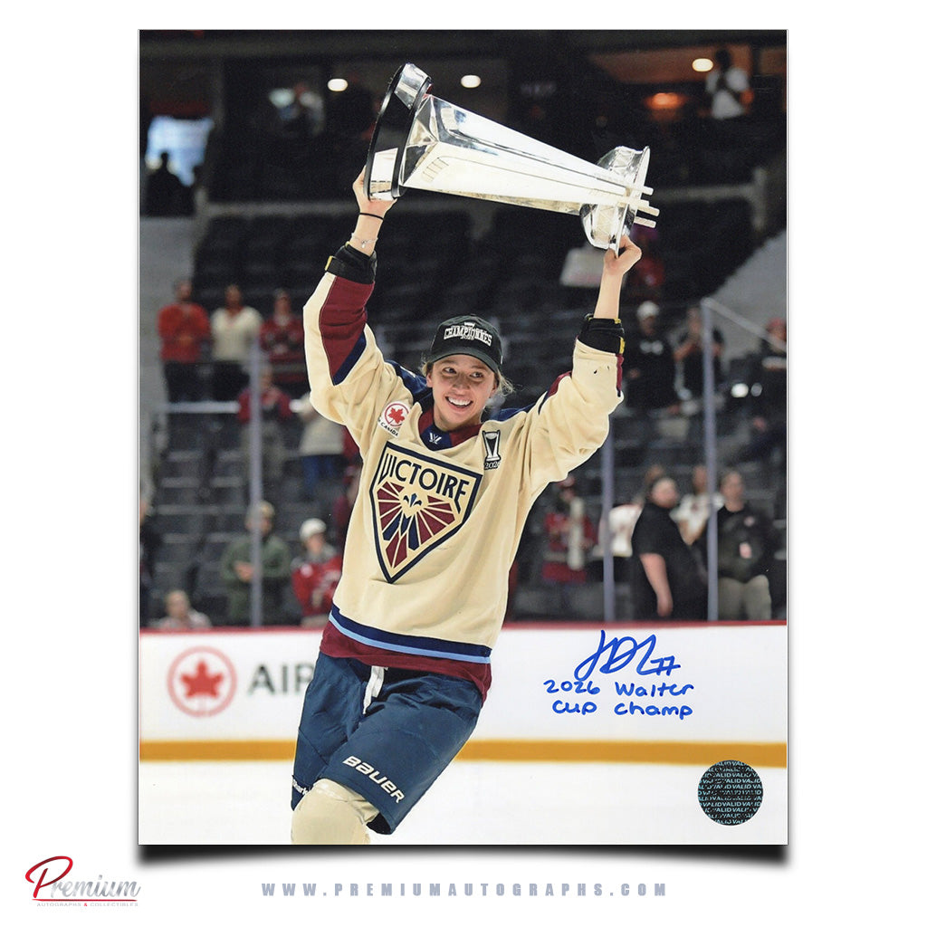 Jade Downie-Landry Montreal Victoire Autographed 8x10 Photograph 2026 Walter Cup Champs Inscription