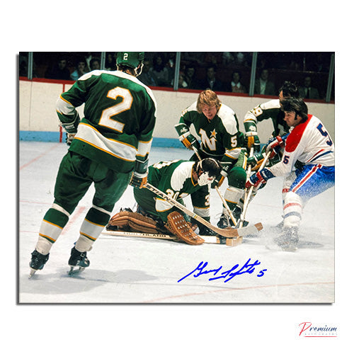 Guy Lapointe Montreal Canadiens Signed 8x10 Photograph Crashing the Net