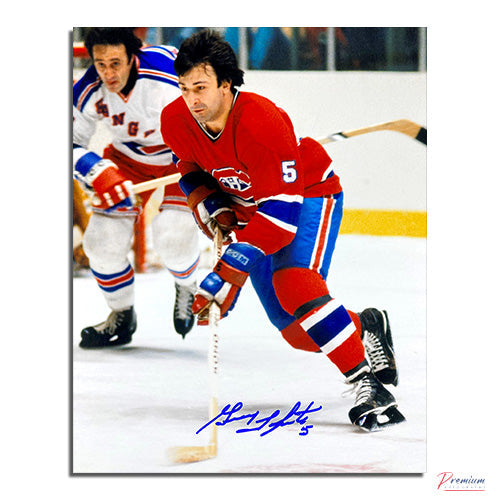 Guy Lapointe Montreal Canadiens Signed 8x10 Photograph Vs. Rangers