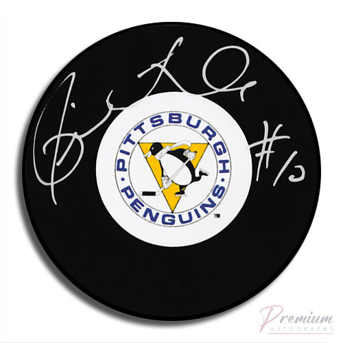 Pierre Larouche Pittsburgh Penguins Signed Puck