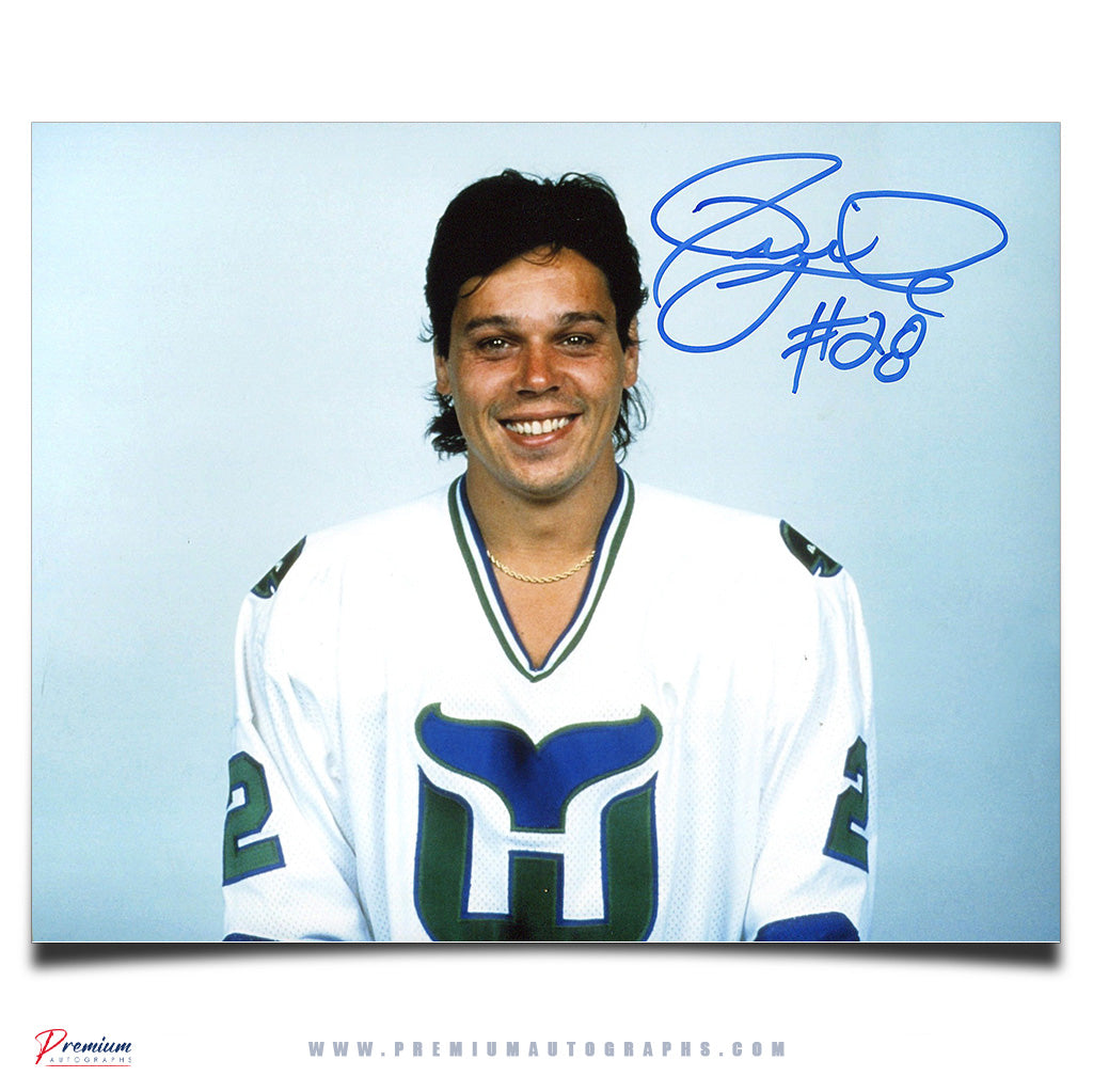 Pierre Larouche Hartford Whalers Signed 8x10 Photograph Portrait