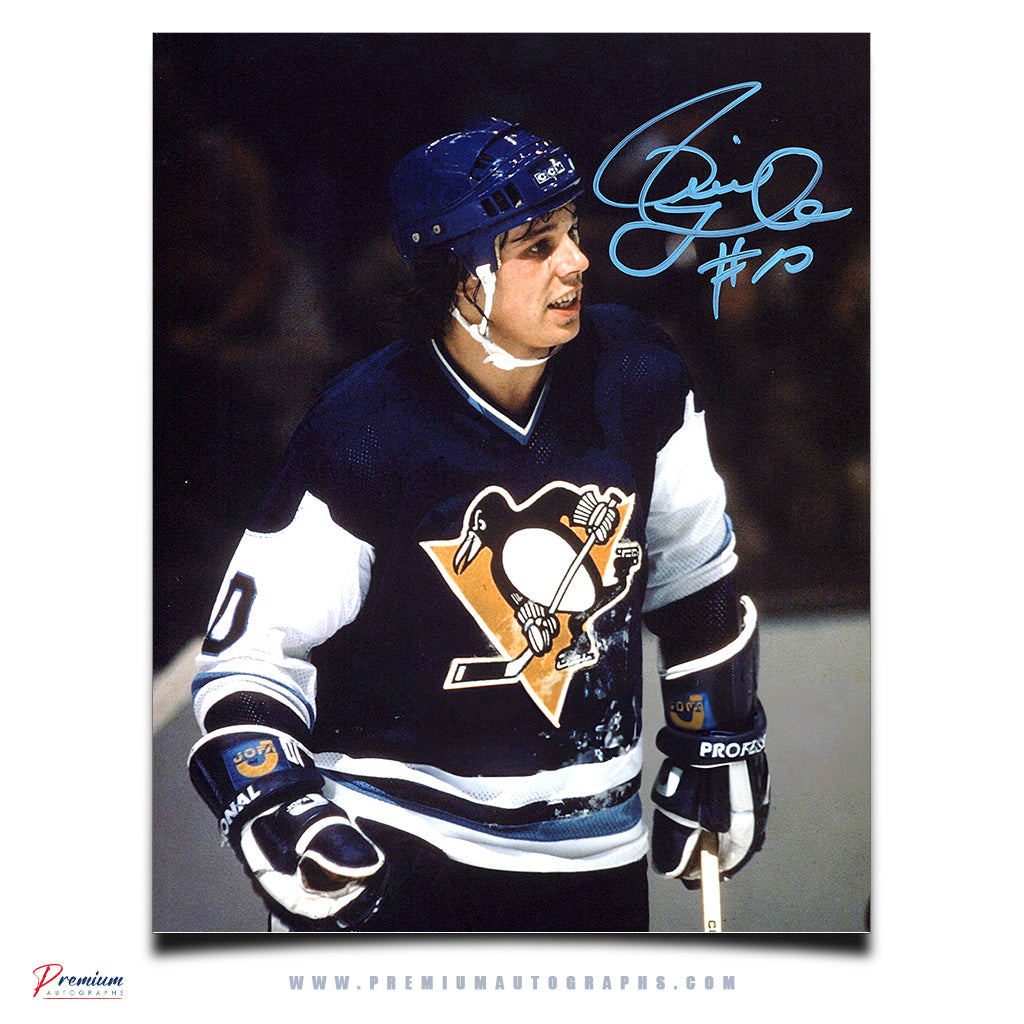 Pierre Larouche Pittsburgh Penguins Signed 8x10 Photograph Closeup