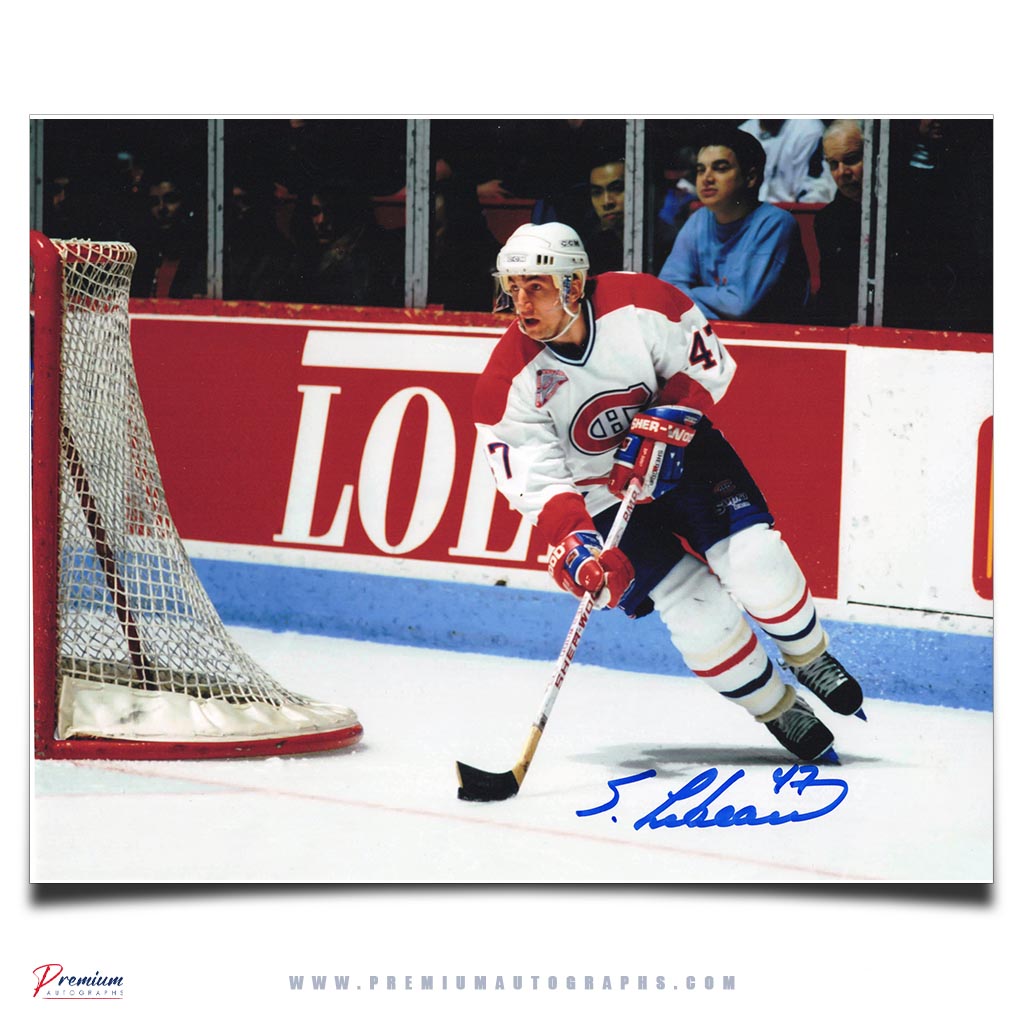 Stephan Lebeau Montreal Canadiens Signed 8x10 Photograph Around the Net