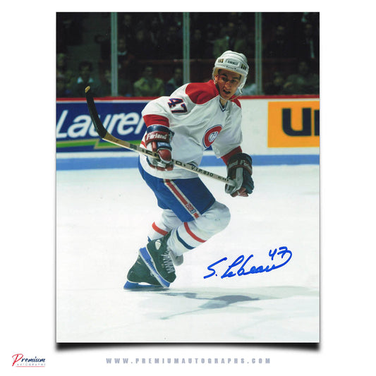 Stephan Lebeau Montreal Canadiens Signed 8x10 Photograph Skating