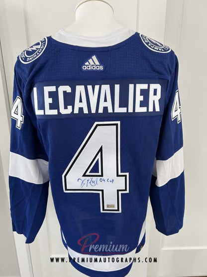 Vincent Lecavalier Tampa Bay Lightning ADIDAS Autographed Jersey w/ 4 Cup