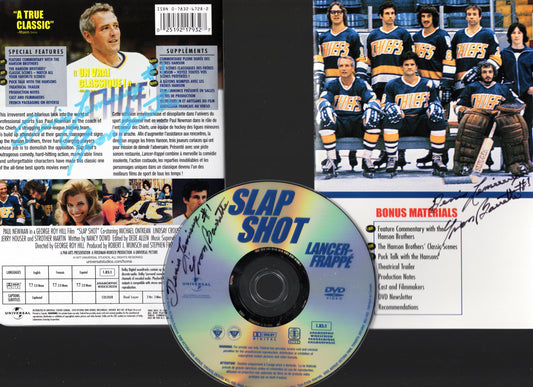 Yvan Barrette Autographed DVD Slapshot lot