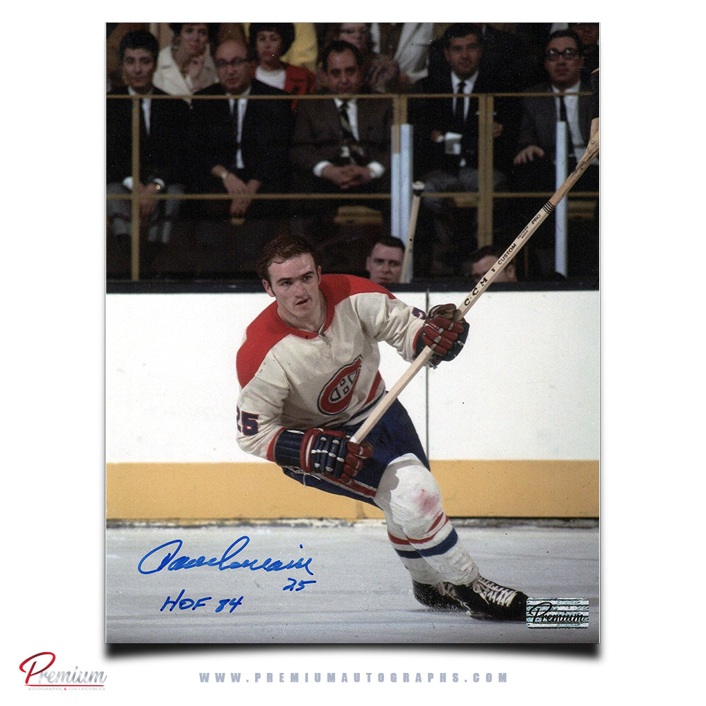 Jacques Lemaire Montreal Canadiens Autographed 8x10 Photograph Skating w/ 1984 HOF Inscription