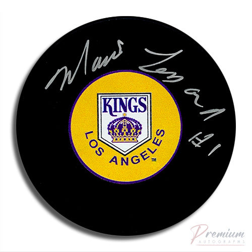 Mario Lessard Los Angeles Kings Signed Puck