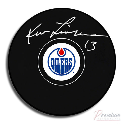 Ken Linseman Edmonton Oilers Signed Puck