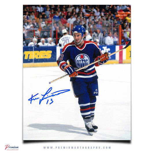 Ken Linseman Edmonton Oilers Signed 8x10 Photograph Vs.Kings