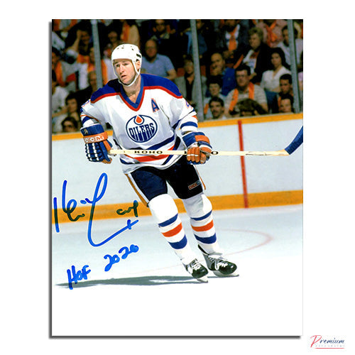 Kevin Lowe Edmonton Oilers Signed 8x10 Photograph w/ HOF 2020 Inscription