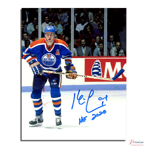 Kevin Lowe Edmonton Oilers Signed 8x10 Photograph w/ HOF 2020 Inscription