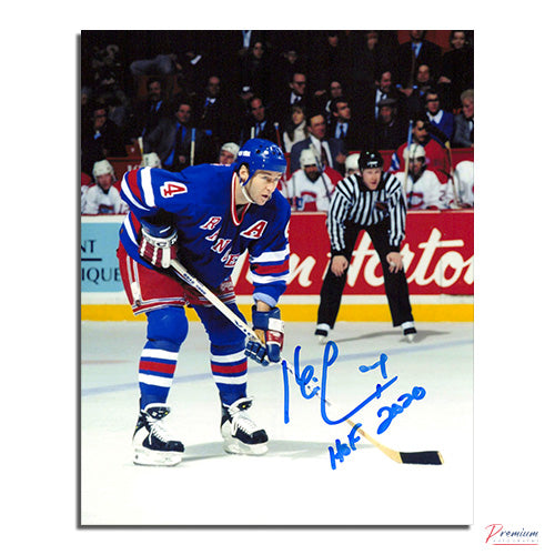 Kevin Lowe New York Rangers Signed 8x10 Photograph w/ HOF 2020 Inscription