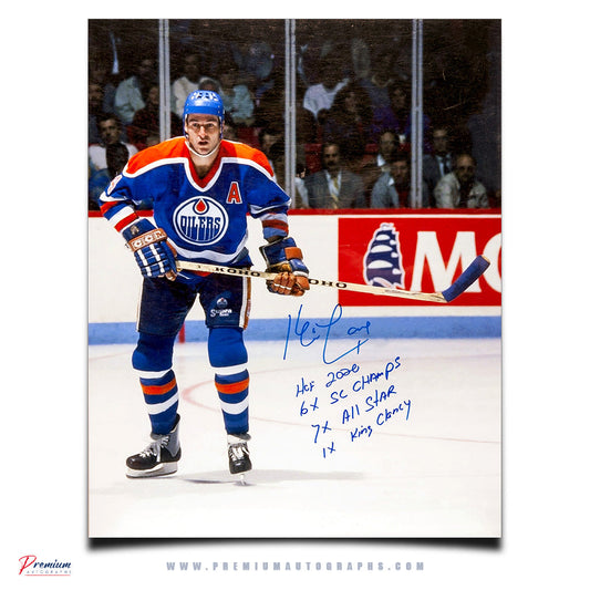Kevin Lowe Edmonton Oilers Signed 16x20 Photograph w/ HOF 2020 plus 3 other Inscriptions