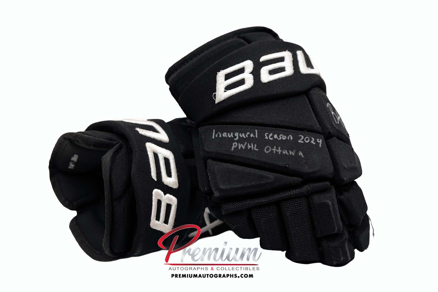 Brianne Jenner Ottawa Charge Game Used Gloves 2024 Inaugural PWHL Inscription