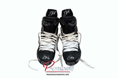 Erin Ambrose Montreal Victoire Game Used Skates 2023 Inaugural Season Inscription