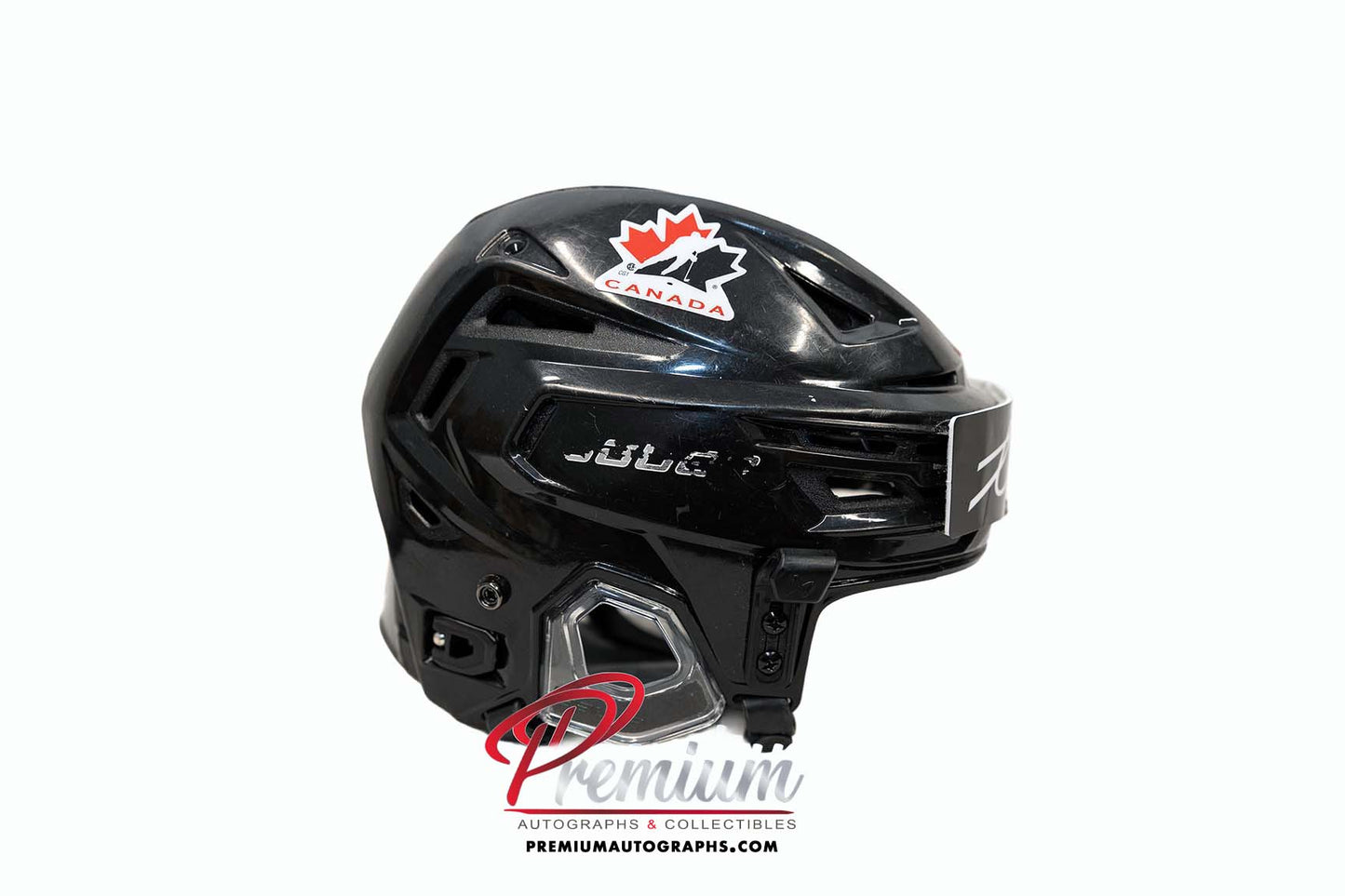 Brianne Jenner Team Canada Game Used Helmet 2024 World Championship Inscription